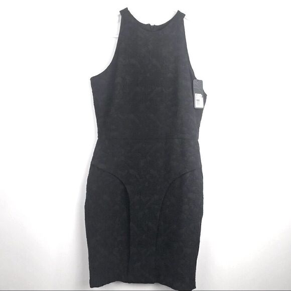 Kardashian Kollection Black Quilted Sleeveless Halter Dress NEW - Picture 5 of 15